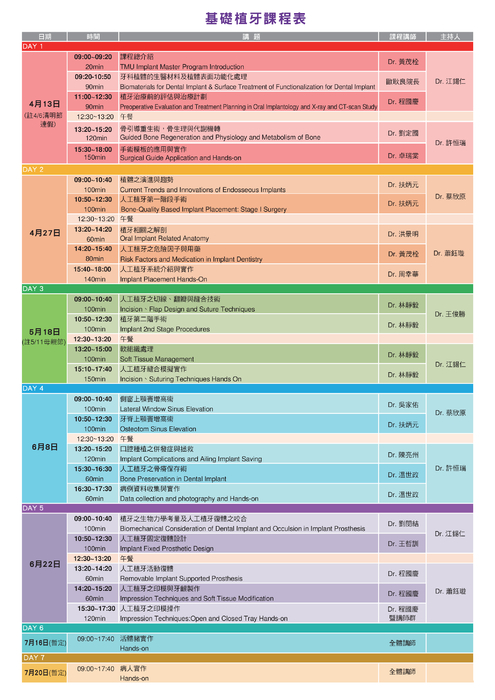 2014北醫植牙碩士學分班-另存pdf 2014北醫植牙碩士學分班-另存pdf
